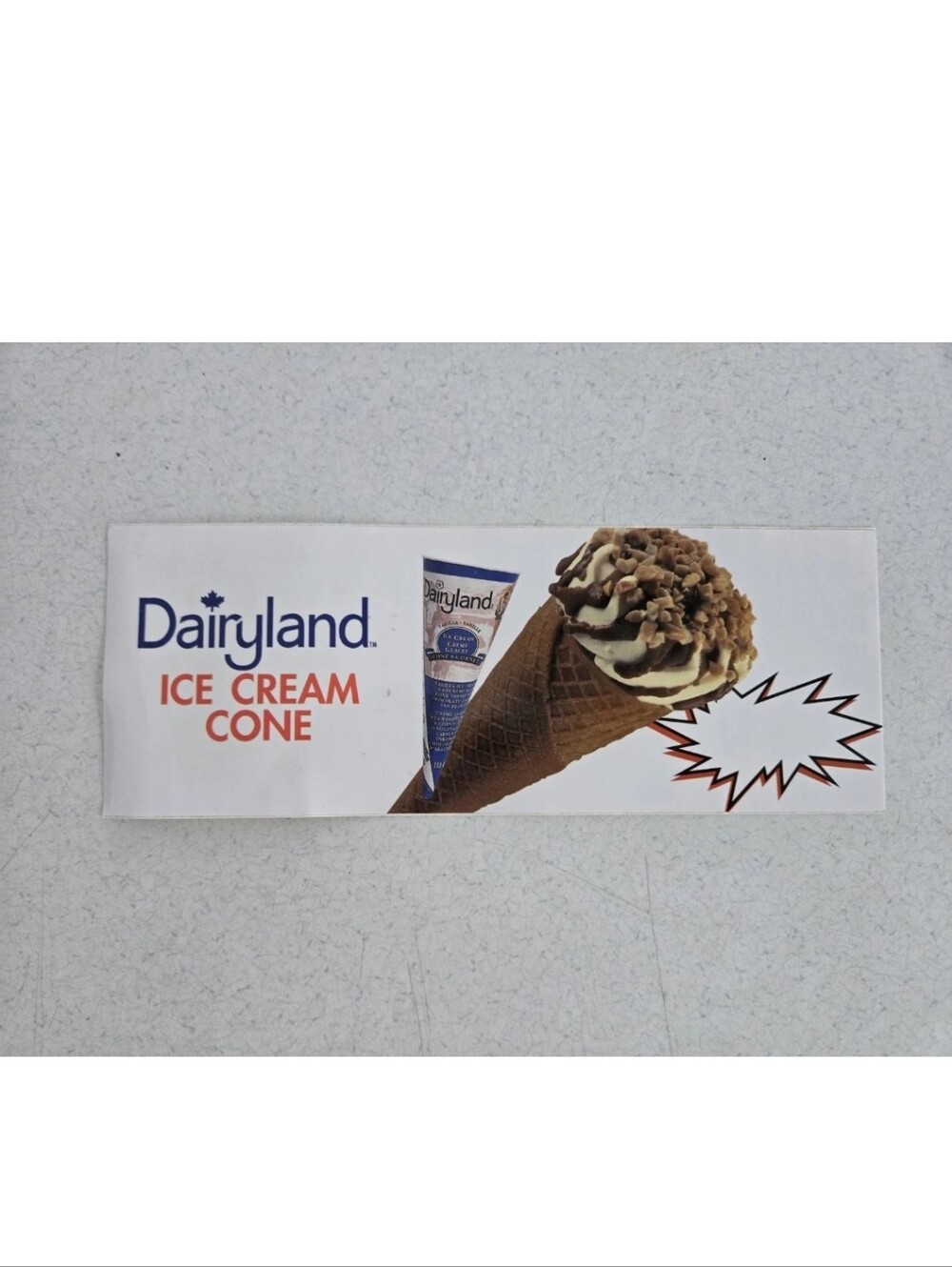 Ice Cream Dairyland  Cooler Sticker Vintage